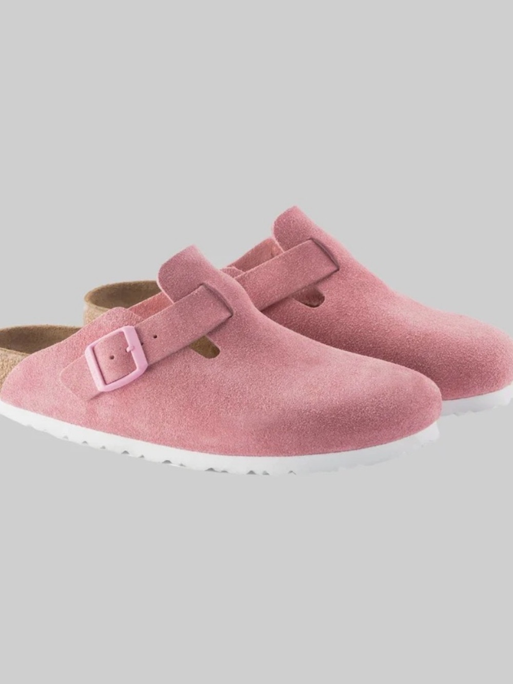 USED Birkenstock Boston Clogs in Candy Pink